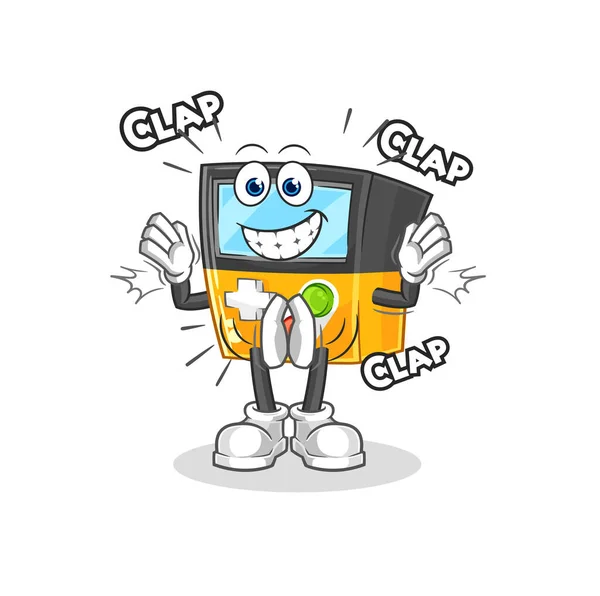 Gameboy Applause Illustration Character Vecto — Vector de stock