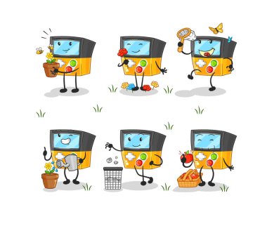 the gameboy save the earth group. cartoon masco