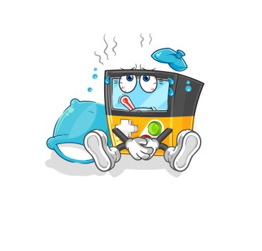 the gameboy sick vector. cartoon characte