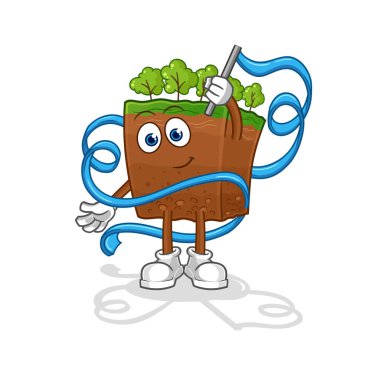 the soil layers Rhythmic Gymnastics mascot. cartoon vecto