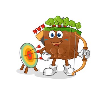 the soil layers native american tribe. cartoon mascot vecto