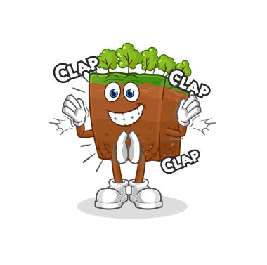 the soil layers applause illustration. character vecto