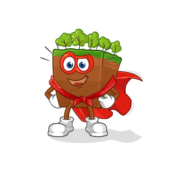 Soil Layers Heroes Vector Cartoon Characte — Image vectorielle