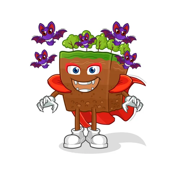 the soil layers Dracula illustration. character vecto