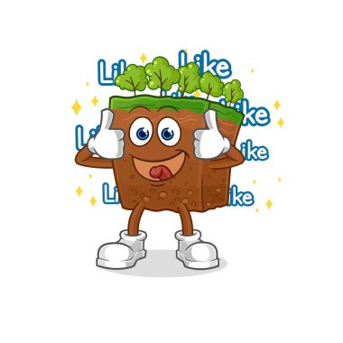 the soil layers give lots of likes. cartoon vecto