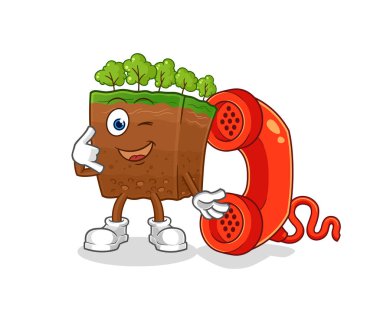 the soil layers call mascot. cartoon vecto