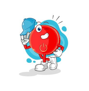 the power button young boy character cartoo