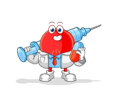 the power button doctor holding medichine and injectio