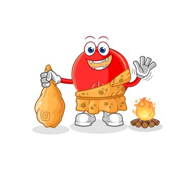 the power button ancient cartoon. cartoon mascot vecto