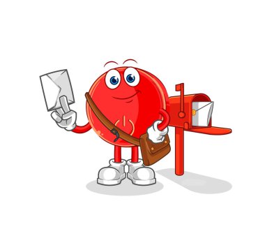the power button postman vector. cartoon characte
