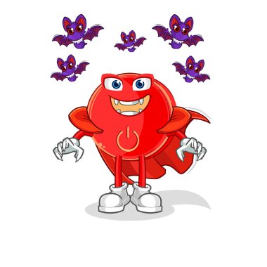 the power button Dracula illustration. character vecto