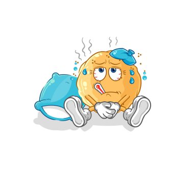 the sand ball sick vector. cartoon characte