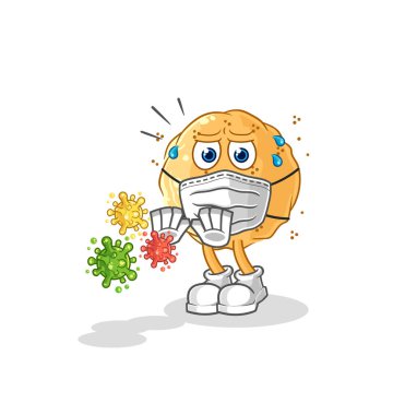 the sand ball refuse viruses cartoon. cartoon mascot vecto