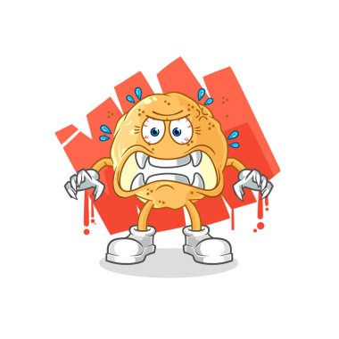 the sand ball monster vector. cartoon characte