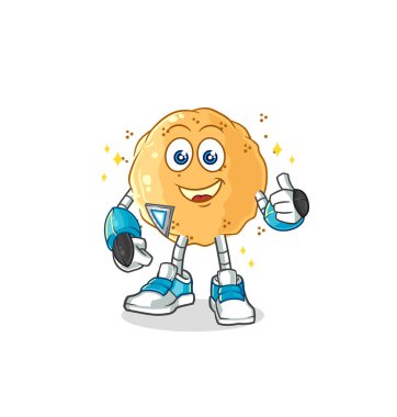 the sand ball robot character. cartoon mascot vecto