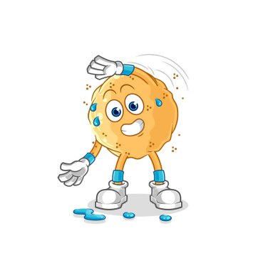 the sand ball stretching character. cartoon mascot vecto