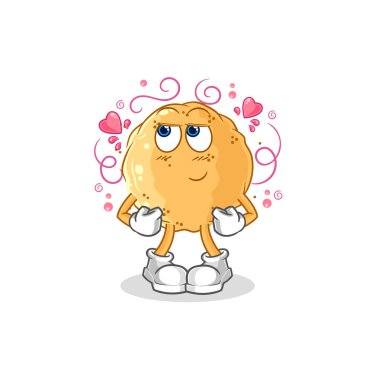 the sand ball shy vector. cartoon characte