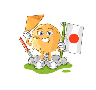 the sand ball japanese vector. cartoon characte