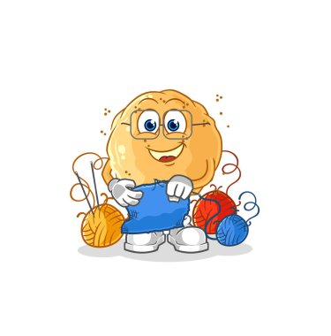 the sand ball tailor mascot. cartoon vecto