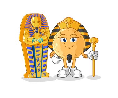 the sand ball ancient egypt cartoon. cartoon mascot vecto