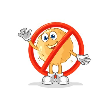 the say no to sand ball mascot. cartoon vecto