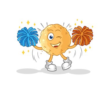 the sand ball cheerleader cartoon. cartoon mascot vecto