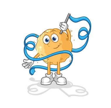 the sand ball Rhythmic Gymnastics mascot. cartoon vecto