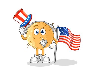 the sand ball uncle sam character. cartoon mascot vecto