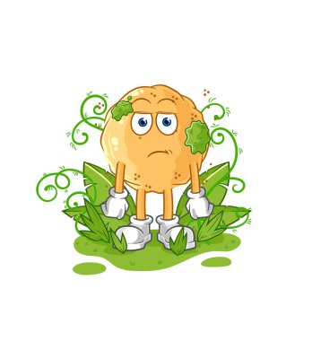 the sand ball waiting too long mascot. cartoon vecto