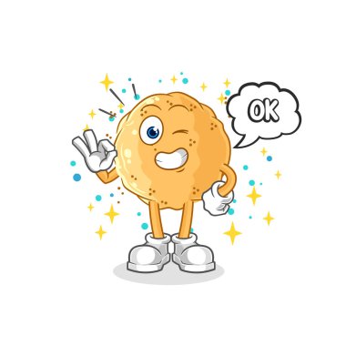 the sand ball agree mascot. cartoon vecto