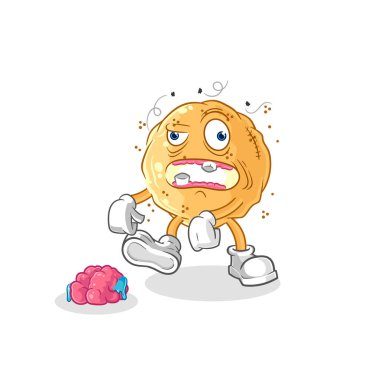 the sand ball zombie character.mascot vecto