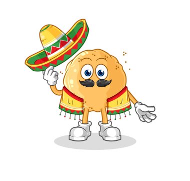 the sand ball Mexican culture and flag. cartoon mascot vecto