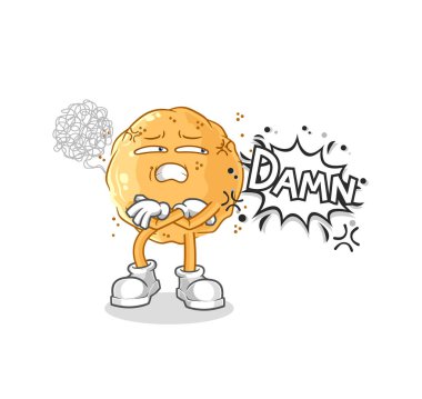 the sand ball very pissed off illustration. character vecto