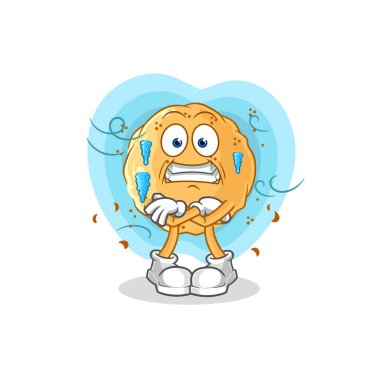 the sand ball cold illustration. character vecto