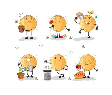 the sand ball save the earth group. cartoon masco