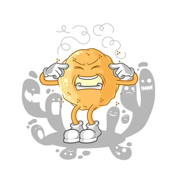 落ち込んだ砂玉のキャラクター 漫画のベクトル — ストックベクタ