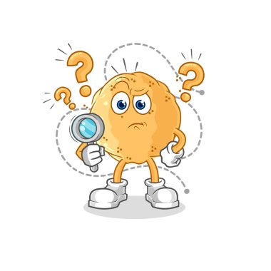 the sand ball searching illustration. character vecto