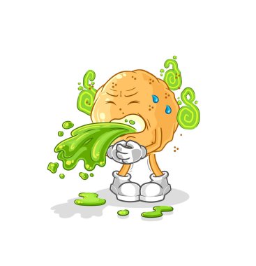 the sand ball throw up cartoon. cartoon mascot vecto