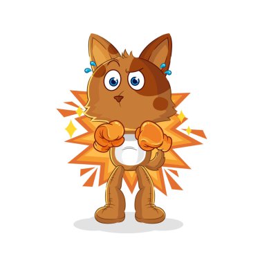 the dog boxer character. cartoon mascot vecto