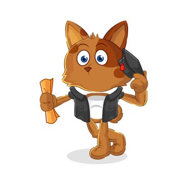 the dog graduation vector. cartoon characte