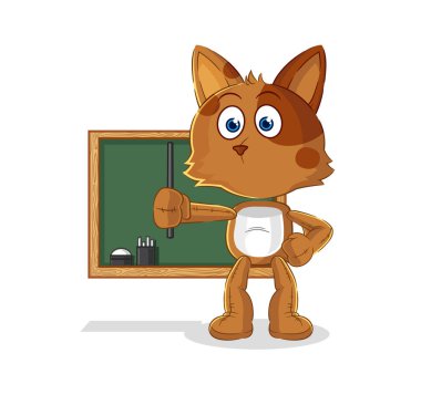 the dog teacher vector. cartoon characte