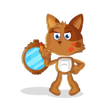 the dog make up mascot. cartoon vecto