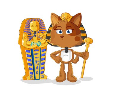 the dog ancient egypt cartoon. cartoon mascot vecto