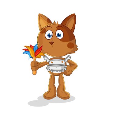the dog maid mascot. cartoon vecto
