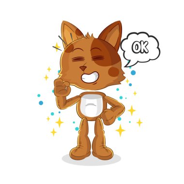 the dog agree mascot. cartoon vecto