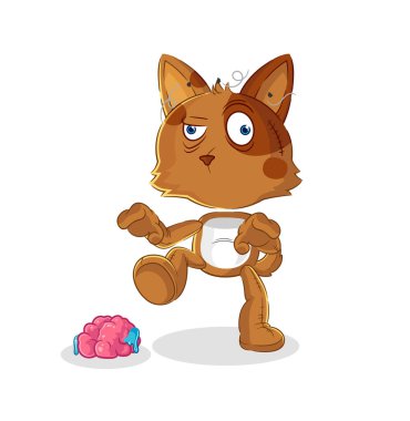 the dog zombie character.mascot vecto