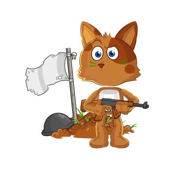 the dog army character. cartoon mascot vecto