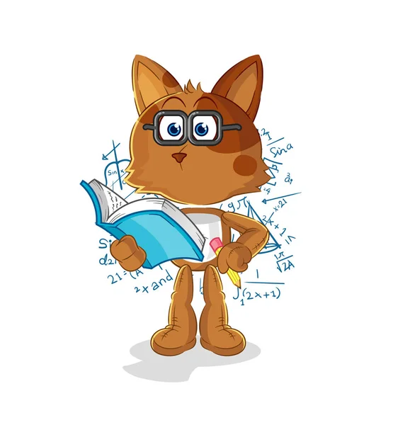 Dog Geek Cartoon Cartoon Mascot Vecto — Stockvector