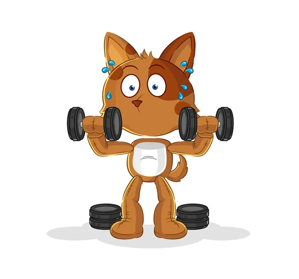 Dog Weight Training Illustration Character Vecto — ストックベクタ