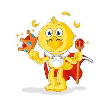 the chick king vector. cartoon characte